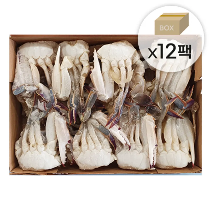 냉동 절단꽃게 L 5.4kg(450gx12팩) 한팩당 15조각내외 손질꽃게 이미지