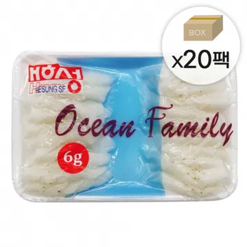 초밥용 솔방울한치 1박스2.4kg (120gx20팩) 한팩당6g*20pcs