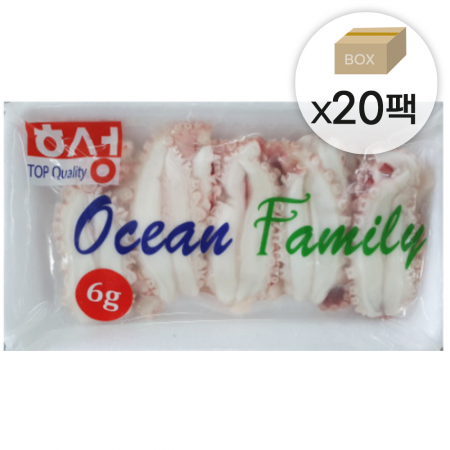 초밥용 쭈꾸미 1박스2.4kg (120gx20팩) 한팩당6gx20pcs 초밥재료