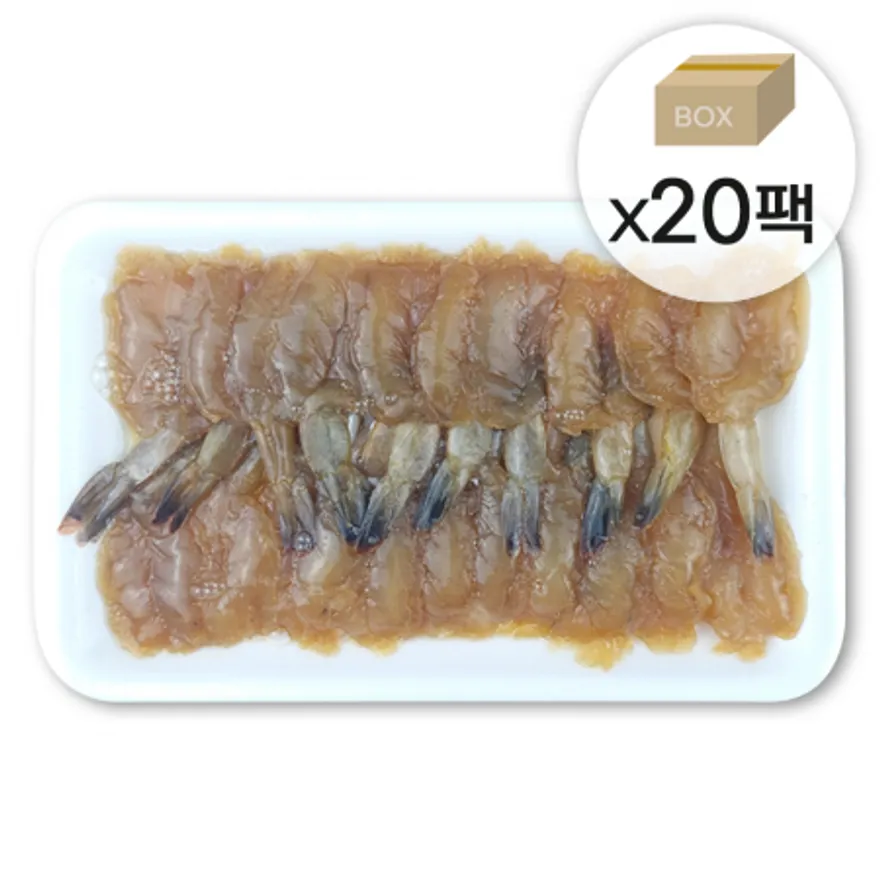 초밥용 간장새우 1박스4kg (200gx20팩) 한팩당10g*20미 새우초밥재료 이미지
