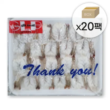 초밥용 백미새우 1박스2.4kg (120gx20팩) 한팩당6g*20미 생새우 초밥재료