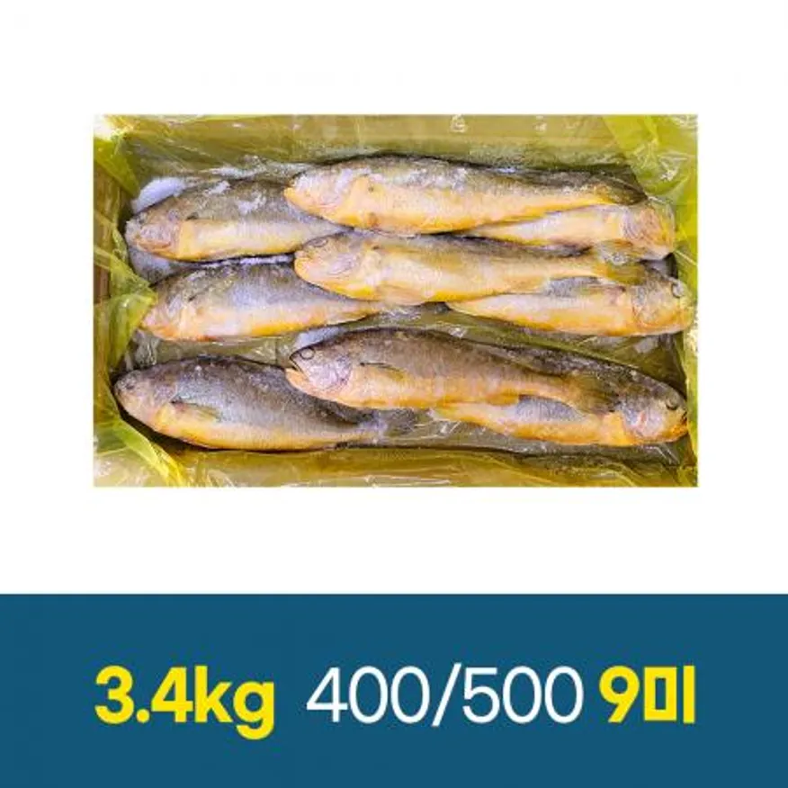 냉동 부세 조기 3.4kg 9미 제수용 한박스 이미지
