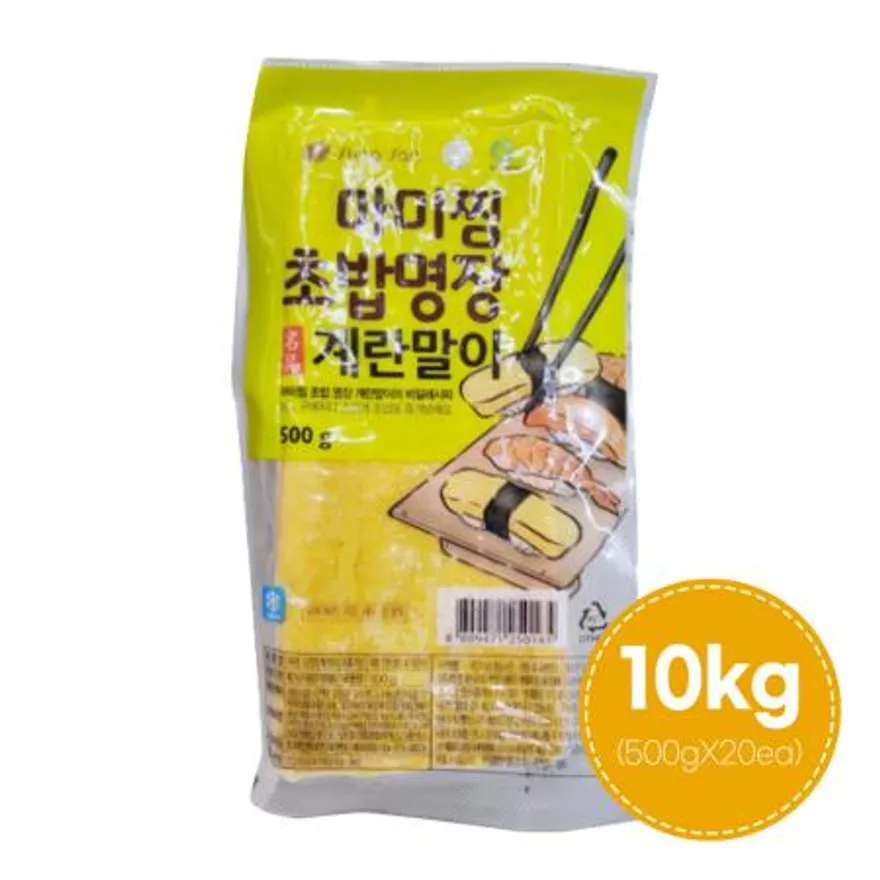 초밥용 계란말이 슬라이스 1박스10kg (500gx20팩) 마미찜 이미지