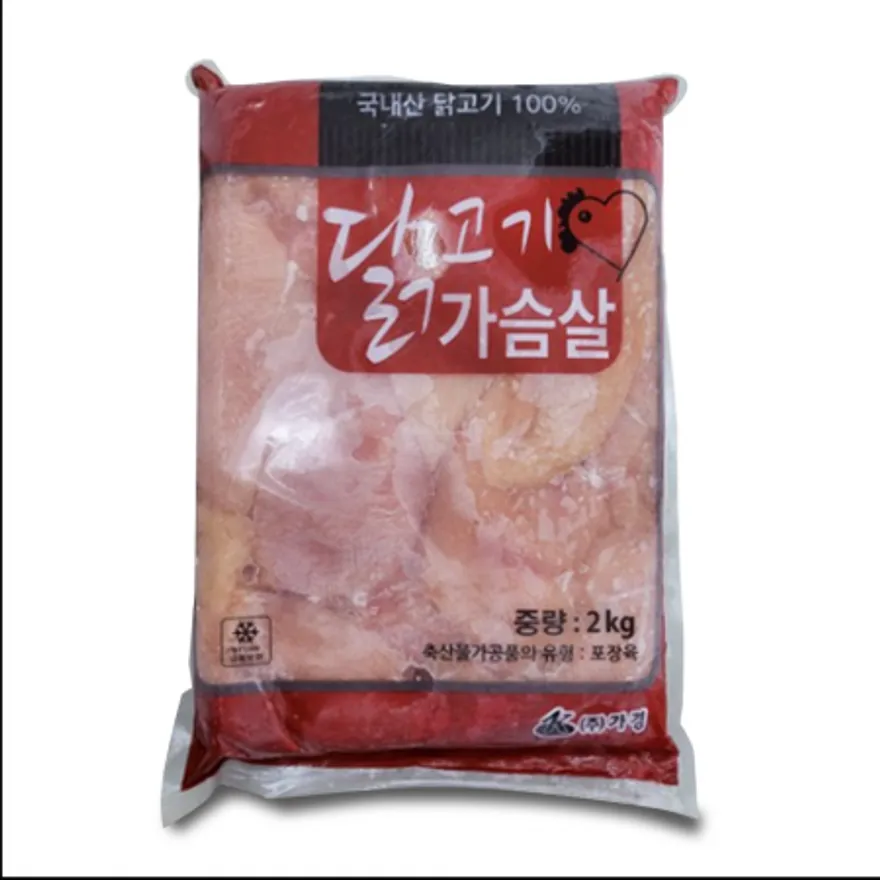 국내산 냉동 생닭가슴살 2kg 이미지