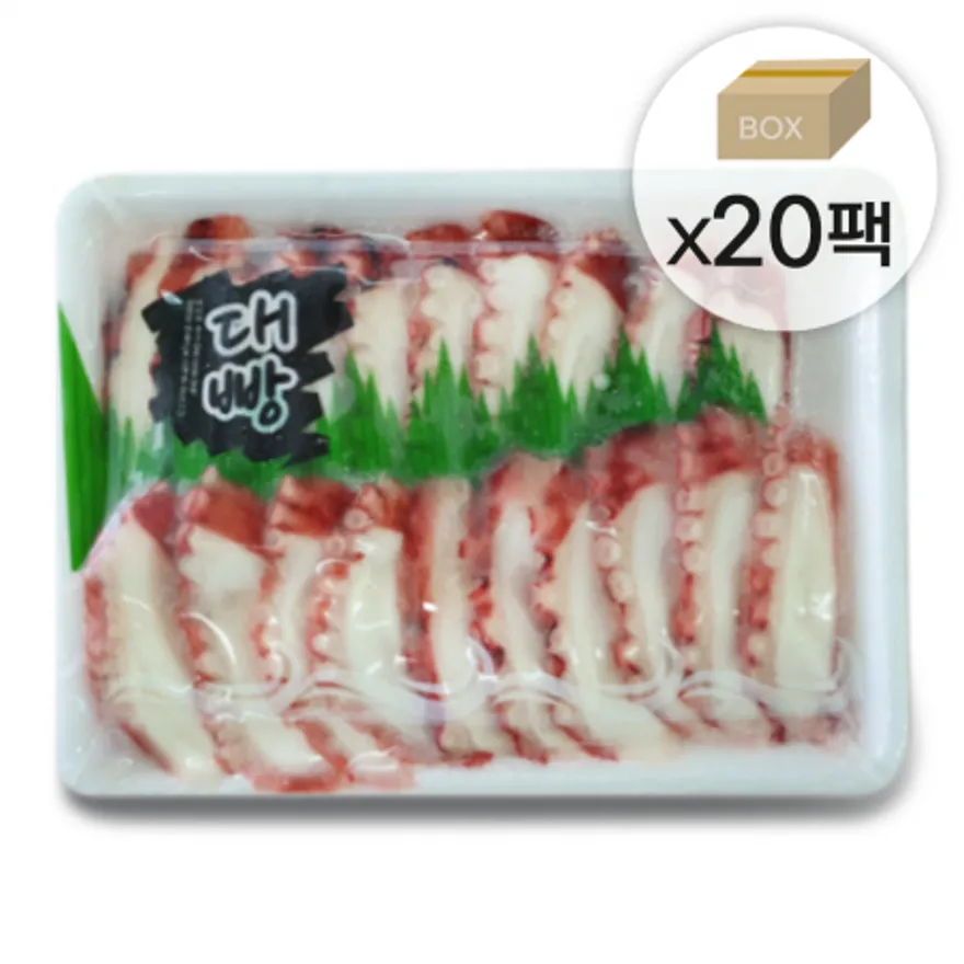 초밥용 문어 1박스2.4kg (120gx20팩) 초문어 한팩당 6g*20pcs 초밥재료 이미지