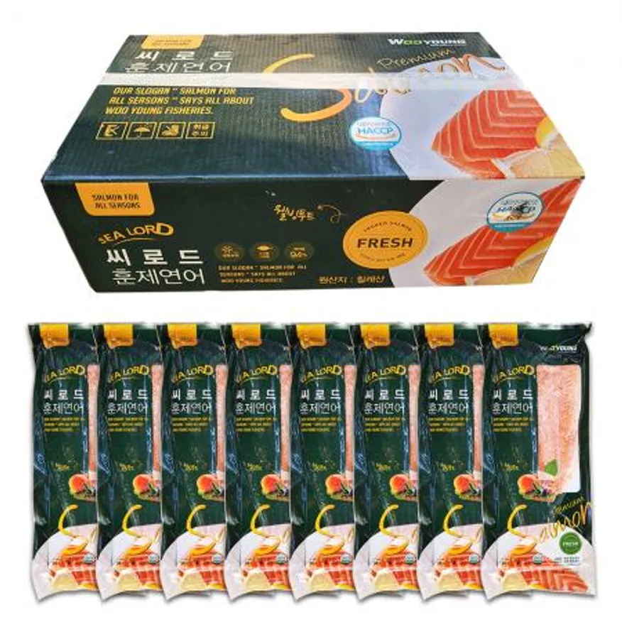 코호 씨로드 훈제연어 9.5Kg 내외 5미~7팩 냉동 통연어 필렛 이미지