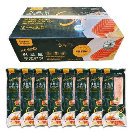 코호 씨로드 훈제연어 9.5Kg 내외 5미~7팩 냉동 통연어 필렛 이미지