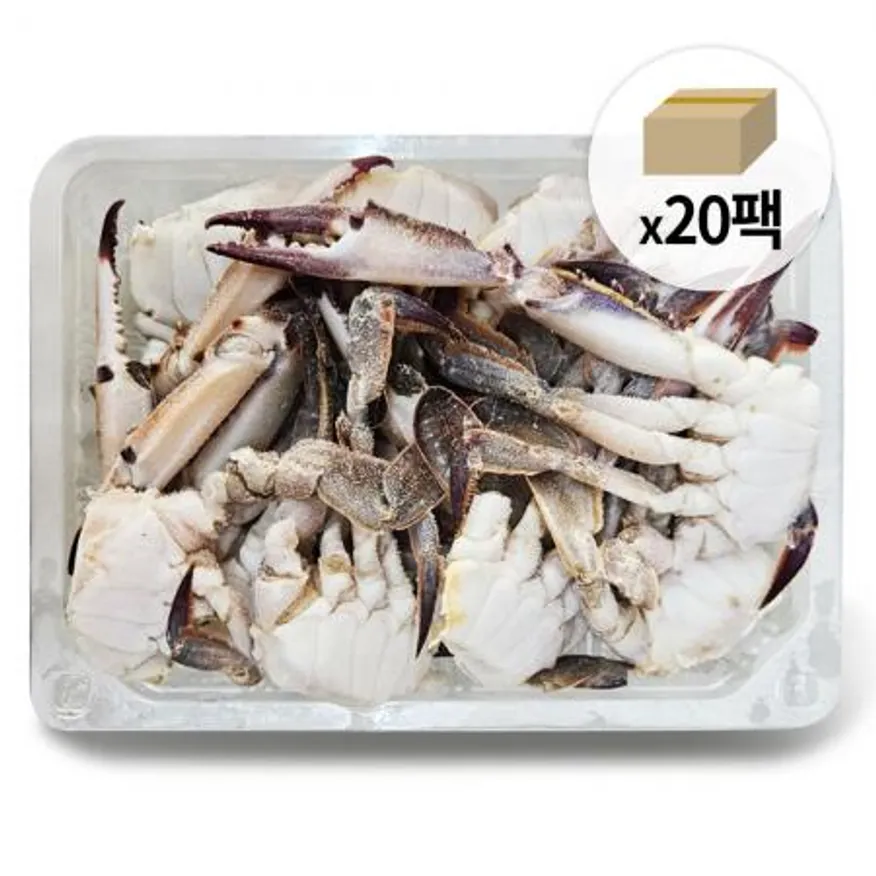 국내산 절단꽃게 1박스 8kg (400gx20팩) 냉동 국산 한팩당10조각내외 이미지