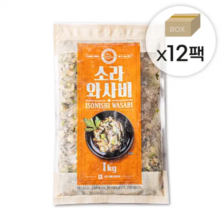 고래미 소라와사비 1박스12kg (1kgx12팩)