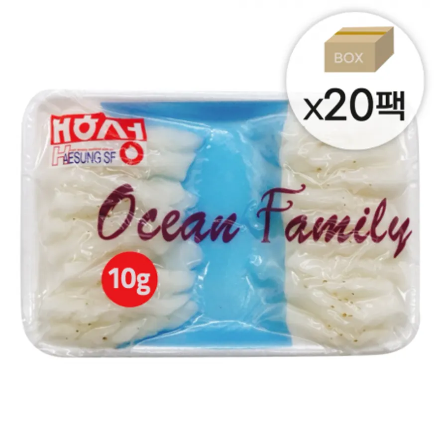 해성 초밥용 초한치 솔방울 한치 1박스4kg (200gx20팩) 한팩당10g*20pcs 이미지