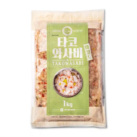 고래미 타코와사비 마일드 1kg 냉동 업소용 술안주 이미지