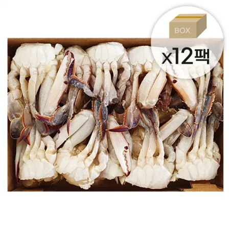 냉동 절단꽃게 M 5.4kg(450gx12팩) 한팩당 20조각내외 손질꽃게