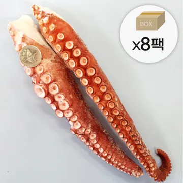 냉동 자숙문어다리 1박스8kg (1kgx8팩) 한팩당6~8개 통문어다리