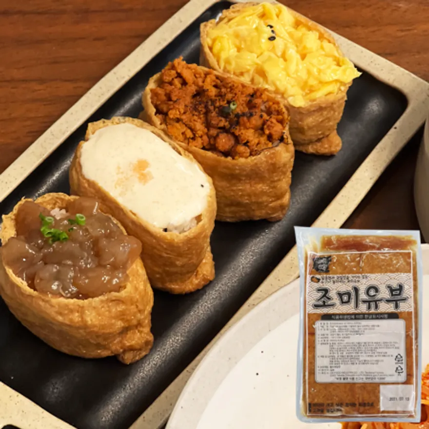 일본사각조미 유부초밥 900g(40매*1팩) 초유부 초밥재료 이미지