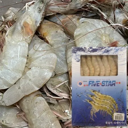 냉동 흰다리 새우 500g 30미 화이트새우 냉동대하 말레이시아