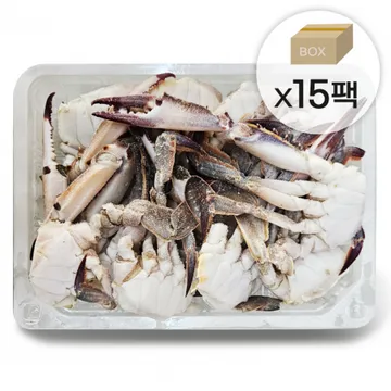 국내산 냉동 절단꽃게 1박스6kg (400gx15팩) 한팩당10조각내외
