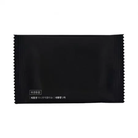 업소용 일회용 물티슈 (블랙/무지) 52g 1800매 이미지