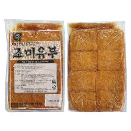 일본사각조미 유부초밥 900g(40매*1팩) 초밥재료 이미지