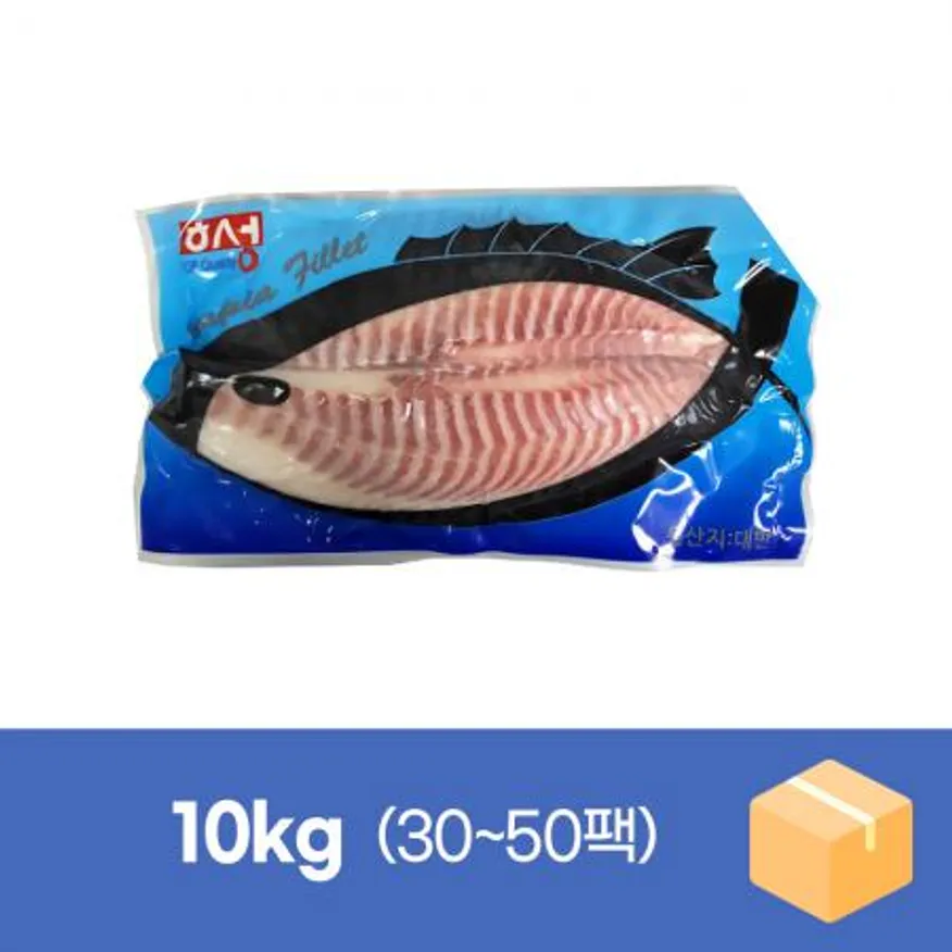 틸라피아 10kg 30~50팩 가시없는 순살생선 이미지