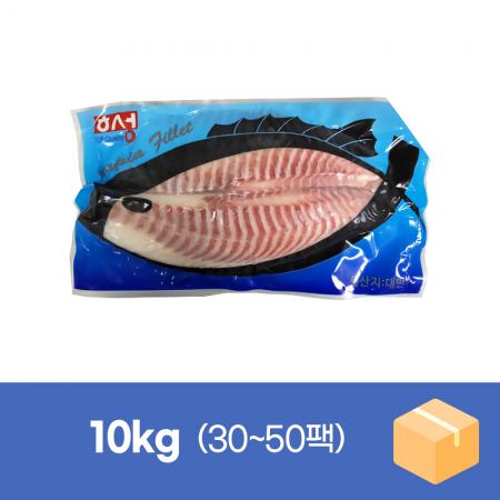틸라피아 10kg 30~50팩 가시없는 순살생선  이미지