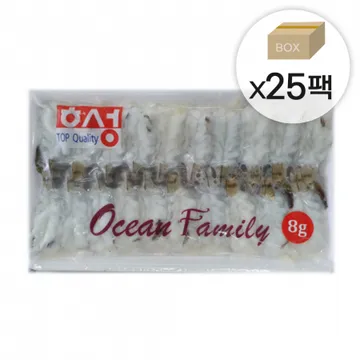 초밥용 청미새우 1박스4kg (160gx25팩) 한팩당8g*20미