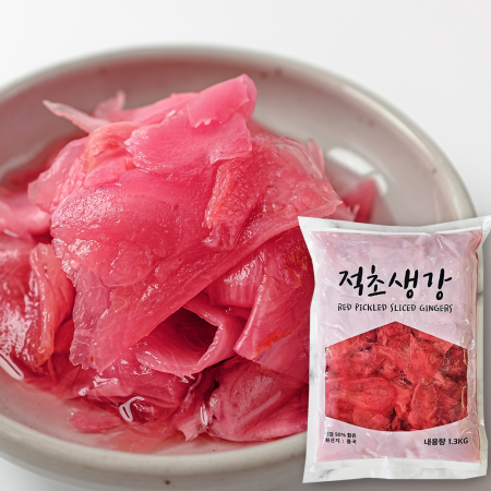 초생강 적색 1.3kg 붉은 생강초절임 미드미