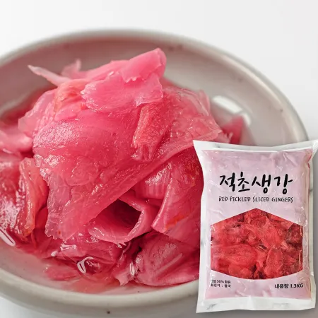 초생강 적색 1.3kg 붉은 생강초절임 미드미