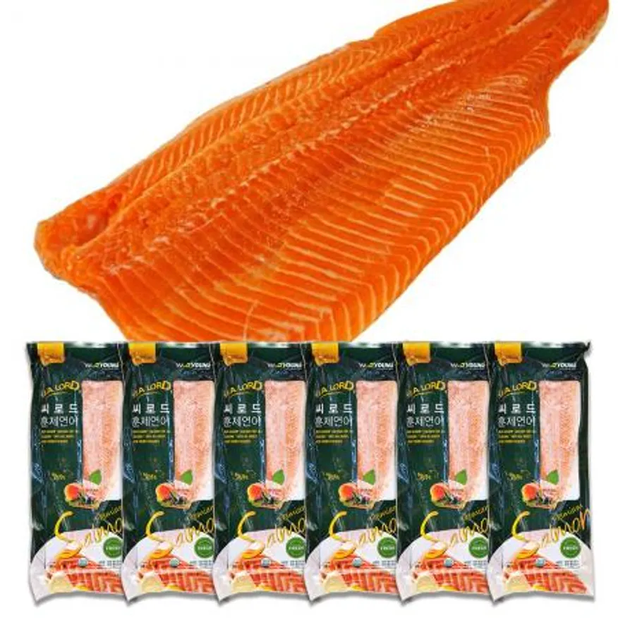 코호 씨로드 훈제연어 9.5Kg 내외 5미~7팩 냉동 통연어 필렛 이미지