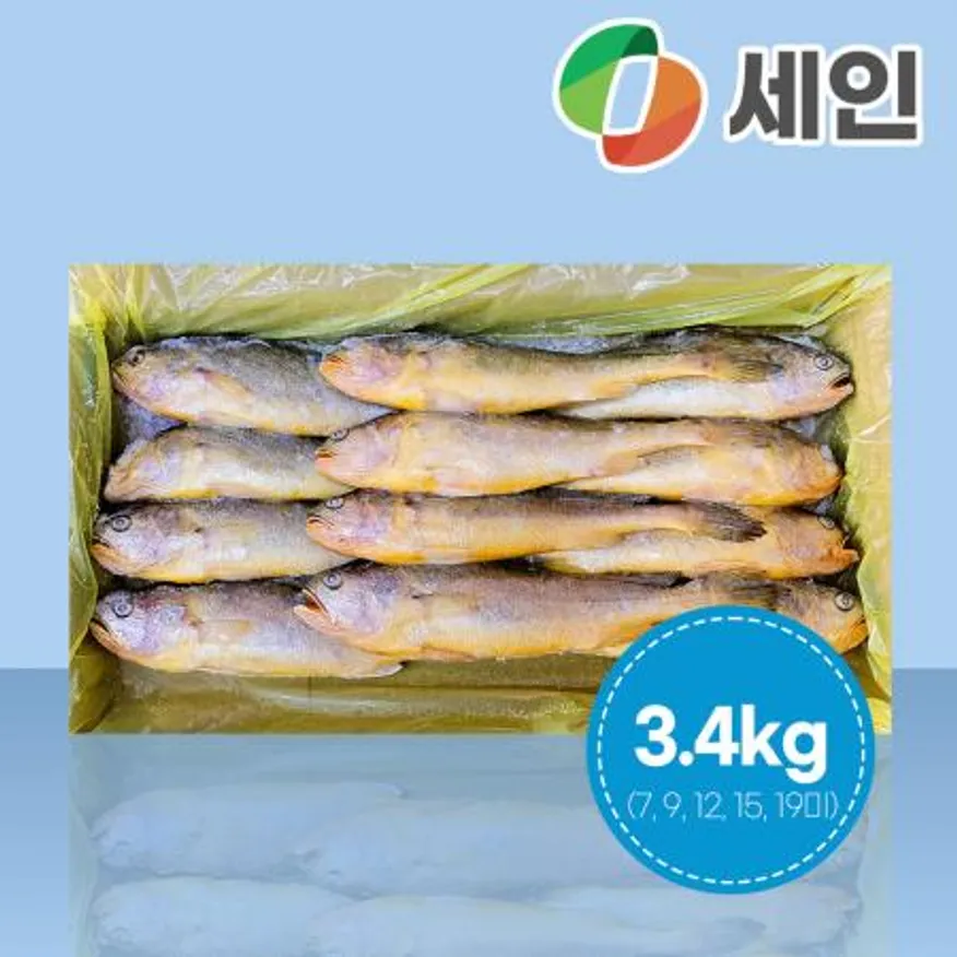 냉동 부세 조기 3.4kg 12미 한박스 이미지