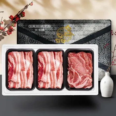 [한돈 선물세트] 삼겹살+삼겹살+목살 (팩당400g)
