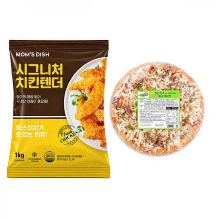 맘스터치시그니처 치킨텐더1kg+마또네 콤비네이션피자