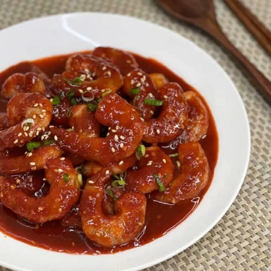 삼삼한 삼채 양념 깐 새우장500g 이미지