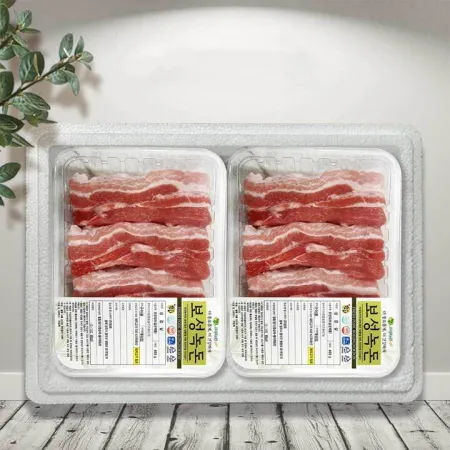 [동화정육] 삼삼한 보성녹돈 한돈 바베큐세트 2호 0.8kg (삼겹살/삼겹살)