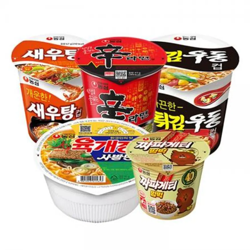 농심 신라면컵65g6개+짜파게티범벅70g6개+육개장사발면86g6개+새우탕컵67g6개+튀김우동컵62g6개 이미지