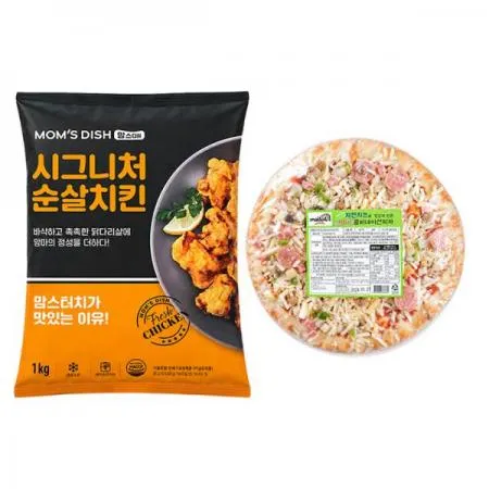 맘스터치시그니처 치킨순살1kg+마또네 콤비네이션피자