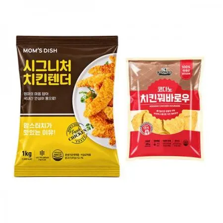 맘스터치시그니처 치킨텐더1kg+코다노치킨꿔바로우800g