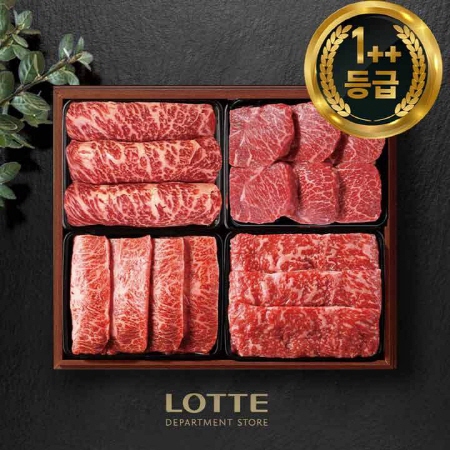 [롯데백화점] 1++등급 한우선물세트 VIP 2호 2.0kg (등심/안심/채끝/부채살)