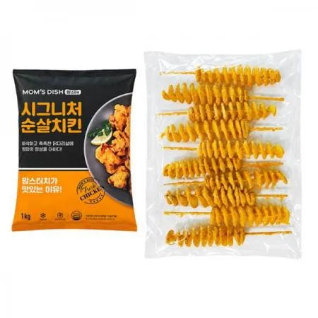 맘스터치 시그니처 치킨순살1kg+코다노회오리감자700g
