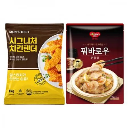 맘스터치시그니처 치킨텐더1kg+코다노동등심꿔바로우1kg