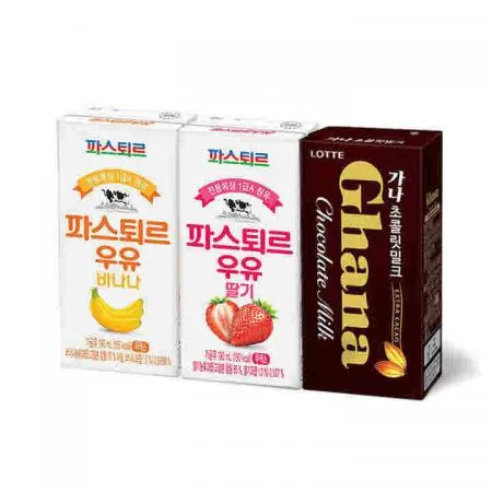 롯데 파스퇴르 우유 가나초코렛190ml*24입