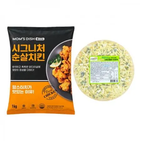 맘스터치시그니처 치킨순살1kg+마또네 고르곤졸라 피자