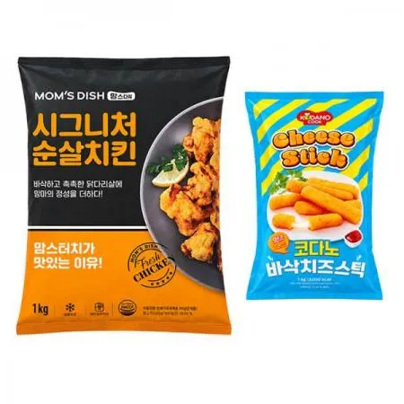 맘스터치 시그니처 순살치킨1kg+코다노 치즈스틱1kg