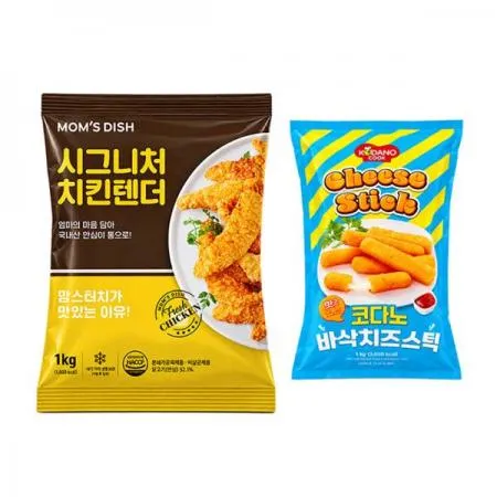 맘스터치 시그니처 치킨텐더1kg+코다노 치즈스틱1kg