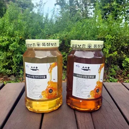 [갓성비벌꿀] 프리미엄 청정 지리산 산청 잡화벌꿀2.4kg+아카시아꿀2.4kg