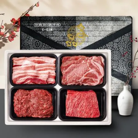 [한우한돈 선물세트] 불고기+국거리+삼겹살+목살 (팩당400g)