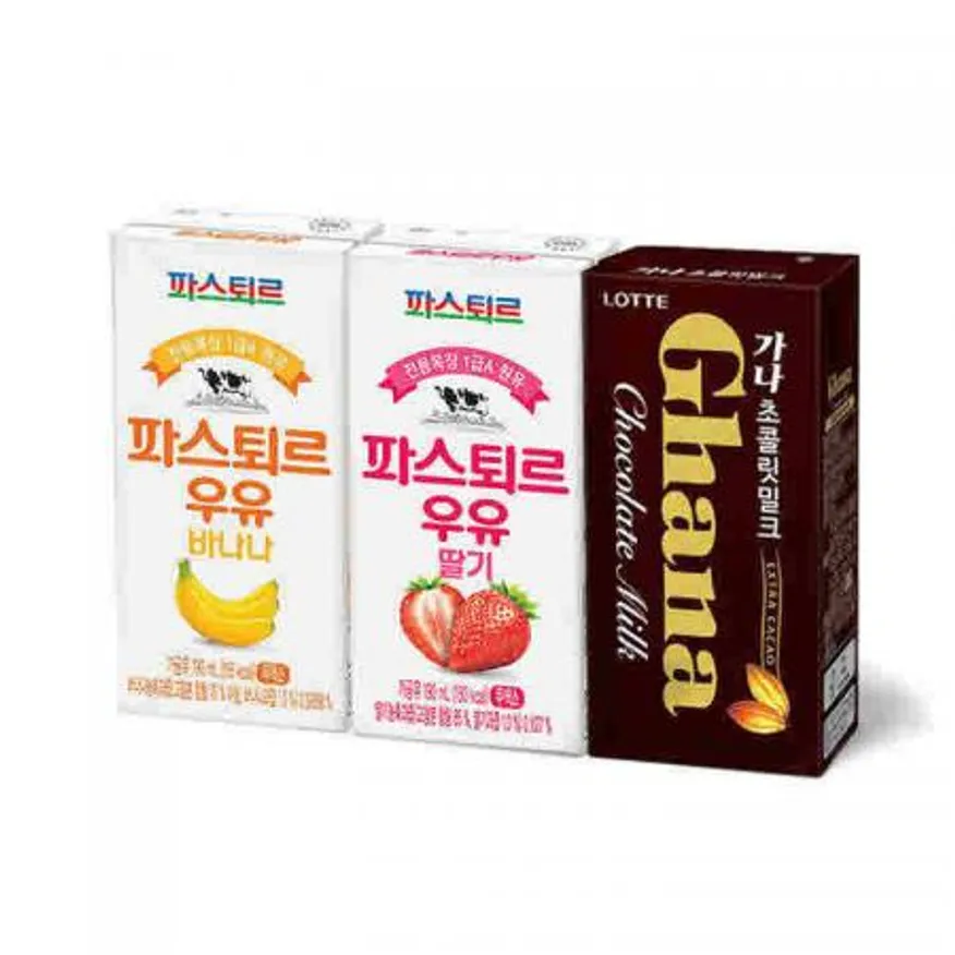 롯데 파스퇴르 우유 딸기190ml*24입 이미지
