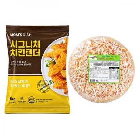 맘스터치시그니처 치킨텐더1kg+마또네 치즈피자347g