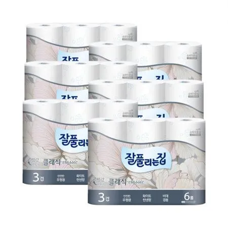 잘풀리는집 클래식 두루마리휴지 25M 6롤 X 6개 이미지