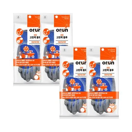 오런 고탄력 블루 PU코팅장갑 L대형 1켤레 X 4개 이미지