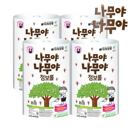 나무야나무야 점보롤 2겹 250M 4롤 X 4개
